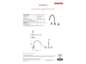 Specification Sheet - Scala Wall Spa Set Curved PVD Brushed Nickel Lead Free