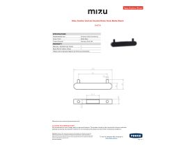 Specification Sheet - Mizu Soothe Vertical Double Robe Hook Matte Black