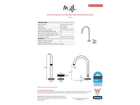 Specification Sheet - Milli Etch Progressive Hob Basin Mixer Tap Set Brushed Nickel (6 Star)