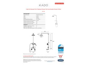 Specification Sheet - Kado Era Exposed Twin Telephone Shower Set Cross Handles Chrome (3 Star)