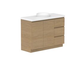 Supporting Image - Posh Domaine 1200mm Floor Mount Vanity Unit Conventional Single Bowl 50mm Top
