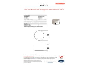 Specification Sheet - Sussex Pure Progressive Top Mount Hob Mixer with Linear Textured Handles Chrome Lead Free