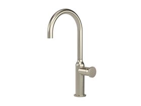 Hero - Faucet Strommen Vara Disc Gooseneck Basin Mixer Tap Brushed Nickel (6 Star) Lead Free