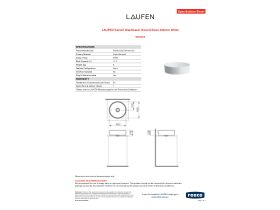 Specification Sheet - LAUFEN Kartell Washbasin Round Bowl 420mm White