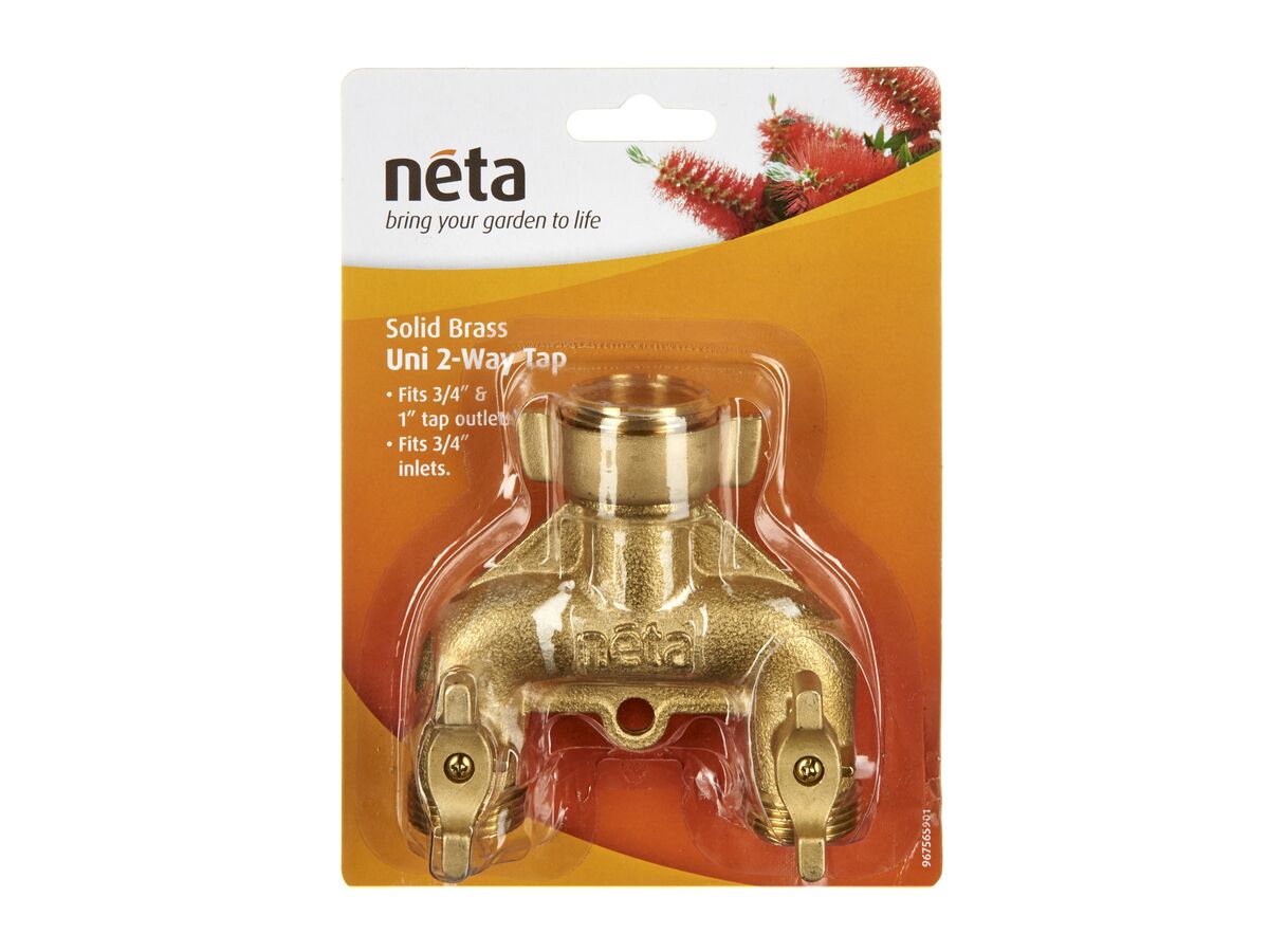 Neta Brass 2 Way Tap Outlet 90 Degree