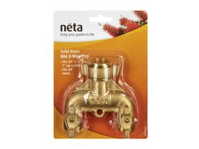 Neta Brass 2 Way Tap Outlet 90 Degree