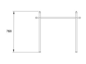 LAUFEN Pro A Frame for 850 Wall Basin Chrome