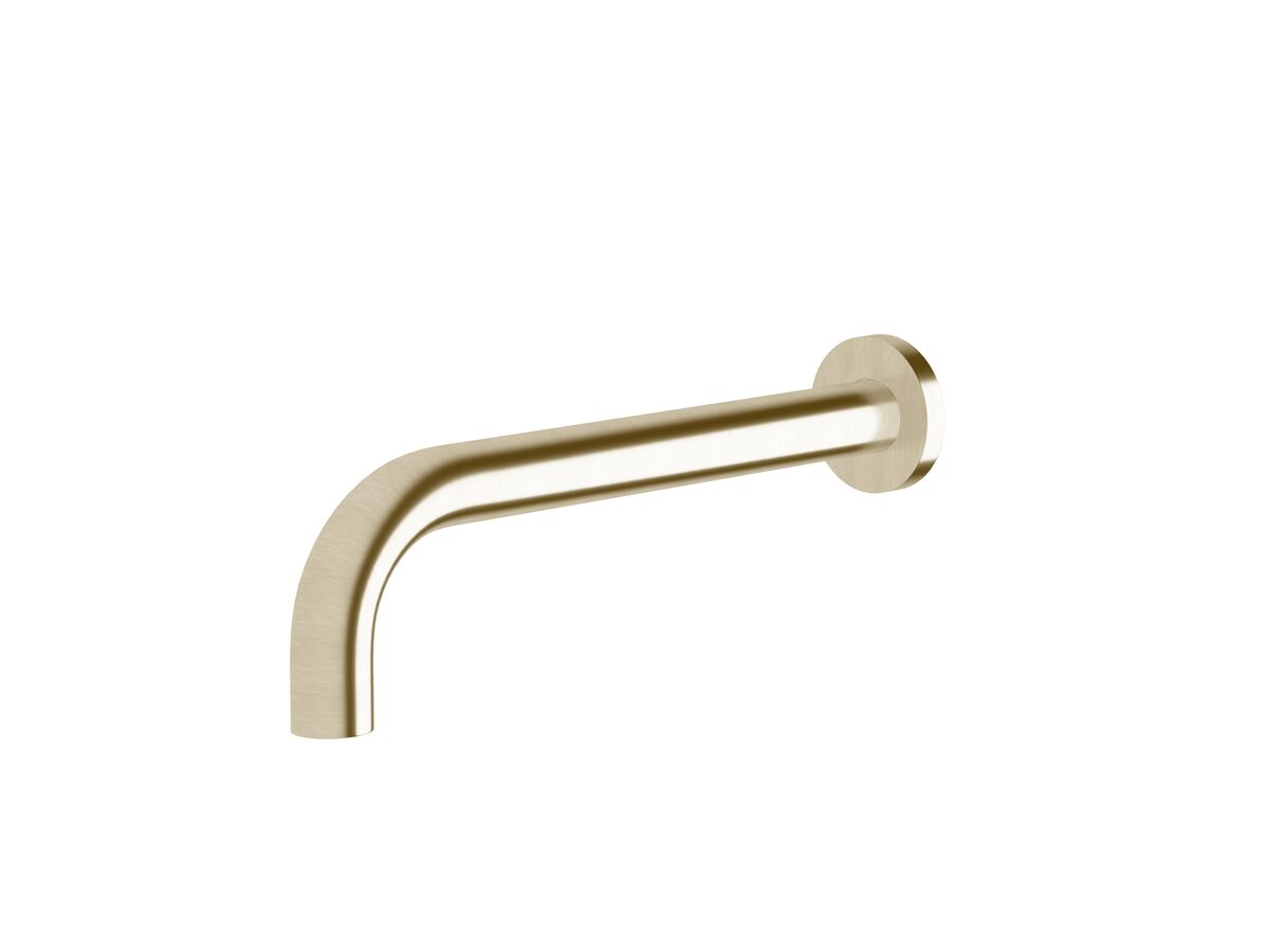 Sussex Scala 25mm Curved Bath Outlet 250mm LUX PVD Brushed Platinum Gold