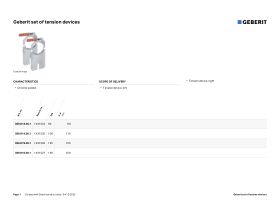 Specification Sheet - Geberit Tension Device