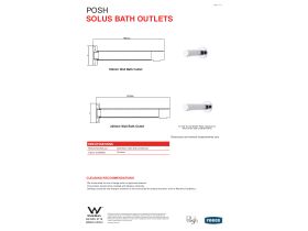 Technical Guide - Posh Solus Bath Set 180mm Outlet Chrome Plated