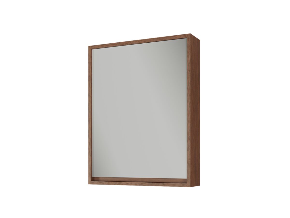 Supporting Image - Kado Aspect 600mm Mirror Cabinet One Door - Florentine Walnut Side
