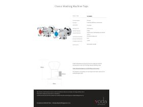 Specification Sheet - Voda Classic Washing Machine Taps Chrome