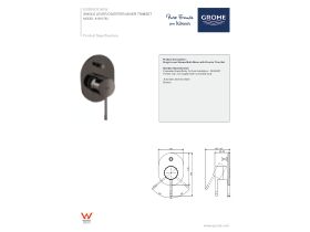 Technical Guide - GROHE Essence New Shower / Bath Mixer with Diverter Slim Tap Hard Graphite (V2)