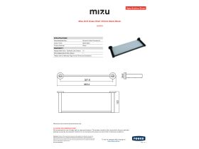 Specification Sheet - Mizu Drift Glass Shelf 370mm Matte Black