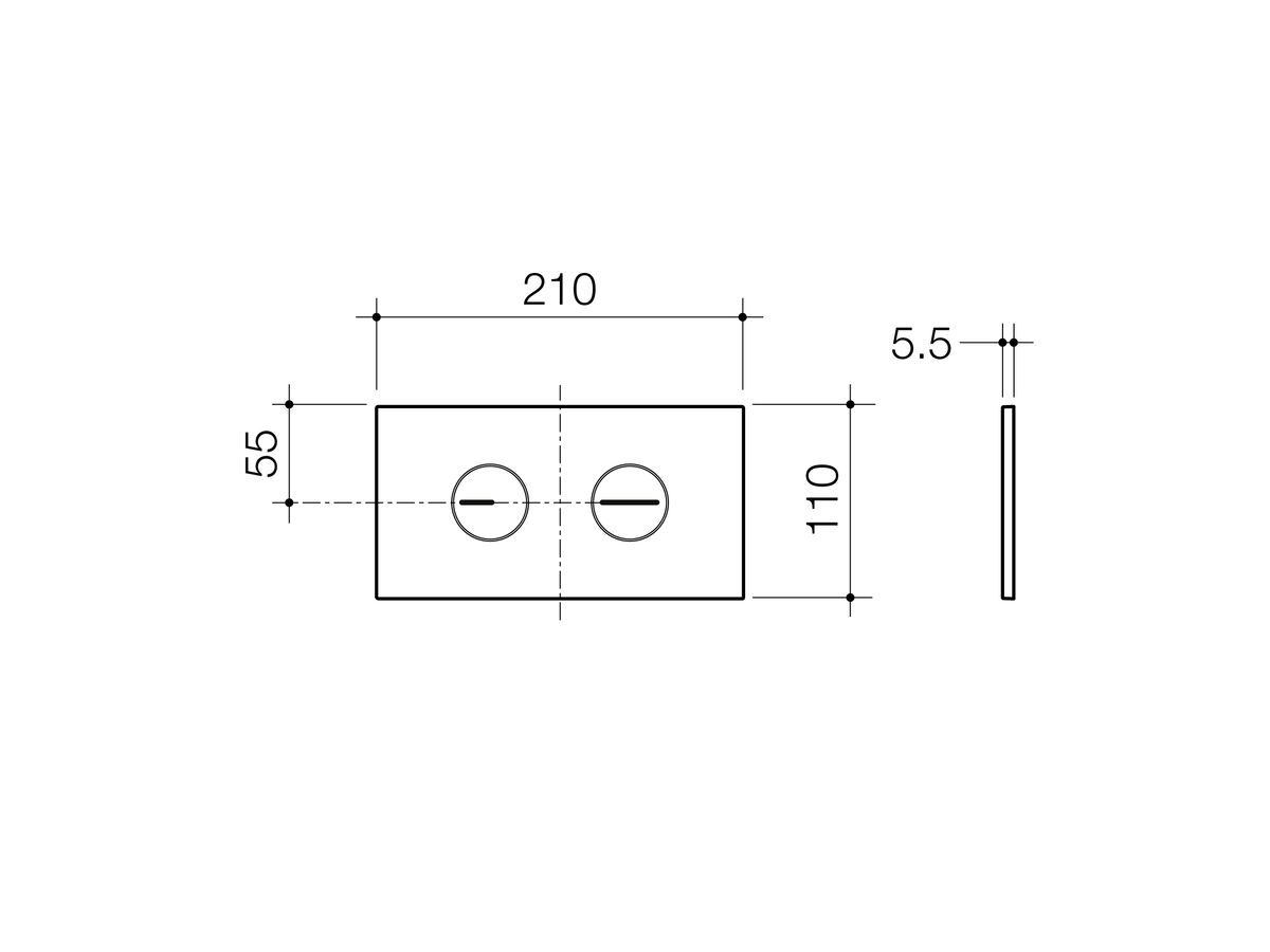 Caroma Invisi II Round Dual Flush Plate & Button