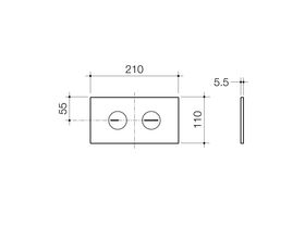 Caroma Invisi II Round Dual Flush Plate & Button