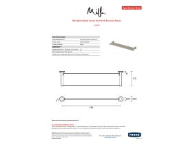 Specification Sheet - Milli Mood Metal Vanity Shelf PVD Brushed Nickel