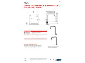 Technical Guide - Mizu Drift Swivel Gooseneck Wall Bath Outlet Chrome