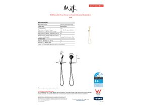 Specification Sheet - Milli Marq Edit Hand Shower on Bracket Brushed Gold (3 Star)