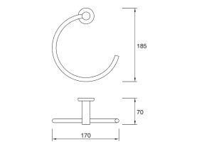 Mizu Drift Towel Ring Chrome