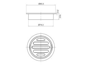 Mizu Drift Brass Trapscrew Grate Round 80mm