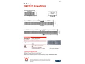 Technical Guide - Mizu Shower Channel Waste 1200mm Long Brushed Chrome Finish