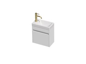 Posh Domaine Mini 400 1 Door Wall Hung White Console Top Matte White