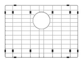 Supporting Image - Memo Zenna Protector Grid Extended Single Bowl Nanoplated Nickel