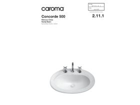 Technical Guide - Caroma Concorde Vanity Basin 1 Taphole White