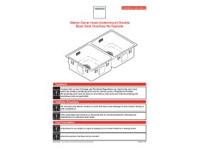 Installation Instructions - Memo Oscar Inset/Undermount Double Bowl Sink Overflow No Taphole