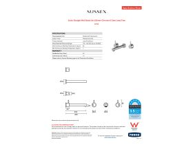 Specification Sheet - Scala Straight Wall Basin Set 250mm Chrome (6 Star) Lead Free