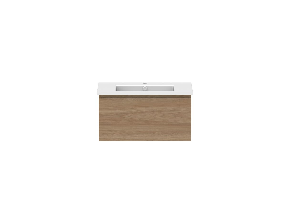 Hero - Posh Domaine 750mm Wall Hung Vanity Unit All-Drawer Matte White Ceramic Top