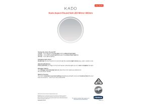 User Manual - Kado Aspect Round Veil LED Mirror 800mm