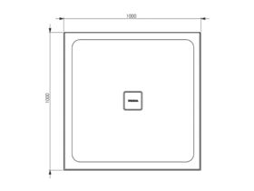 Posh Bristol Luna Shower Base 1000mm x 1000mm Centre 3 Tiling Beads