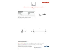 Specification Sheet - Faucet Strommen Vara Single Towel Rail 300mm Matte Black