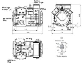 Tecumseh Semi Hermetic Compressor SH4610Z