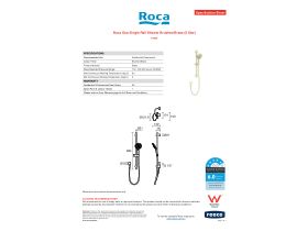Specification Sheet - Roca Ona Single Rail Shower Brushed Brass (5 Star)
