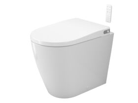 Hero - Caroma Forma II Bidet Cleanflush Invisi Back to Wall Overheight Toilet Suite Gloss White (4 Star)