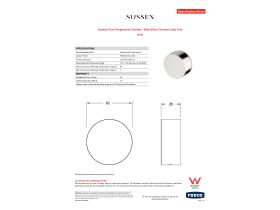 Specification Sheet - Sussex Pure Progressive Shower / Bath Mixer Chrome Lead Free