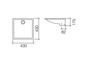 Caroma Liano Undercounter Basin No Taphole 430mm White