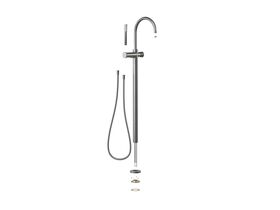 Hero - Faucet Strommen Vara Disc Floor Mounted Bath Mixer with Handshower Trimset Brushed Graphite (3 Star)
