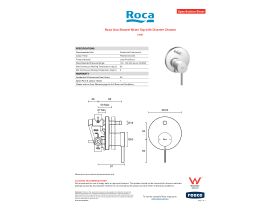 Specification Sheet - Roca Ona Shower Mixer Tap with Diverter Chrome