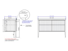 ISSY Custom Cloud II 1001-1200mm x 400-550mm x 700-800mm Vanity Unit with Legs 4 Touch Latch Drawers (No Basin)