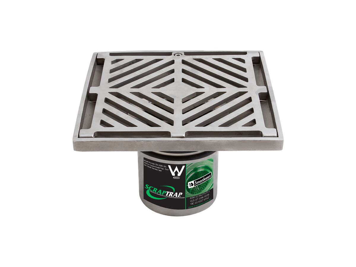 Square Bucket Trap 200mm Suits 100mm