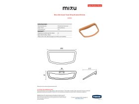 Specification Sheet - Mizu Silk Guest Towel Ring Brushed Bronze