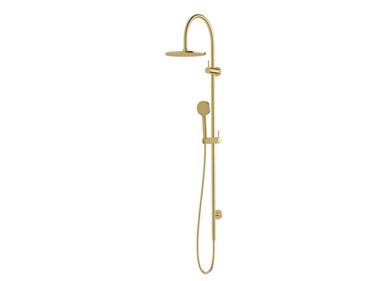 Hero - Sussex Scala Nova Twin Rail Shower PVD Brushed Gold