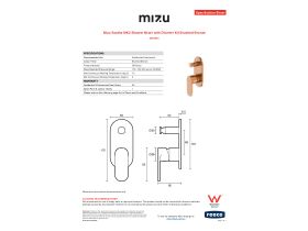 Specification Sheet - Mizu Soothe MK2 Shower Mixer with Diverter Kit Brushed Bronze