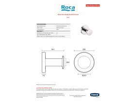 Specification Sheet - Roca Ona Robe Hook Chrome