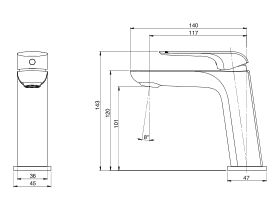 Milli Glance Basin Mixer (6 Star)