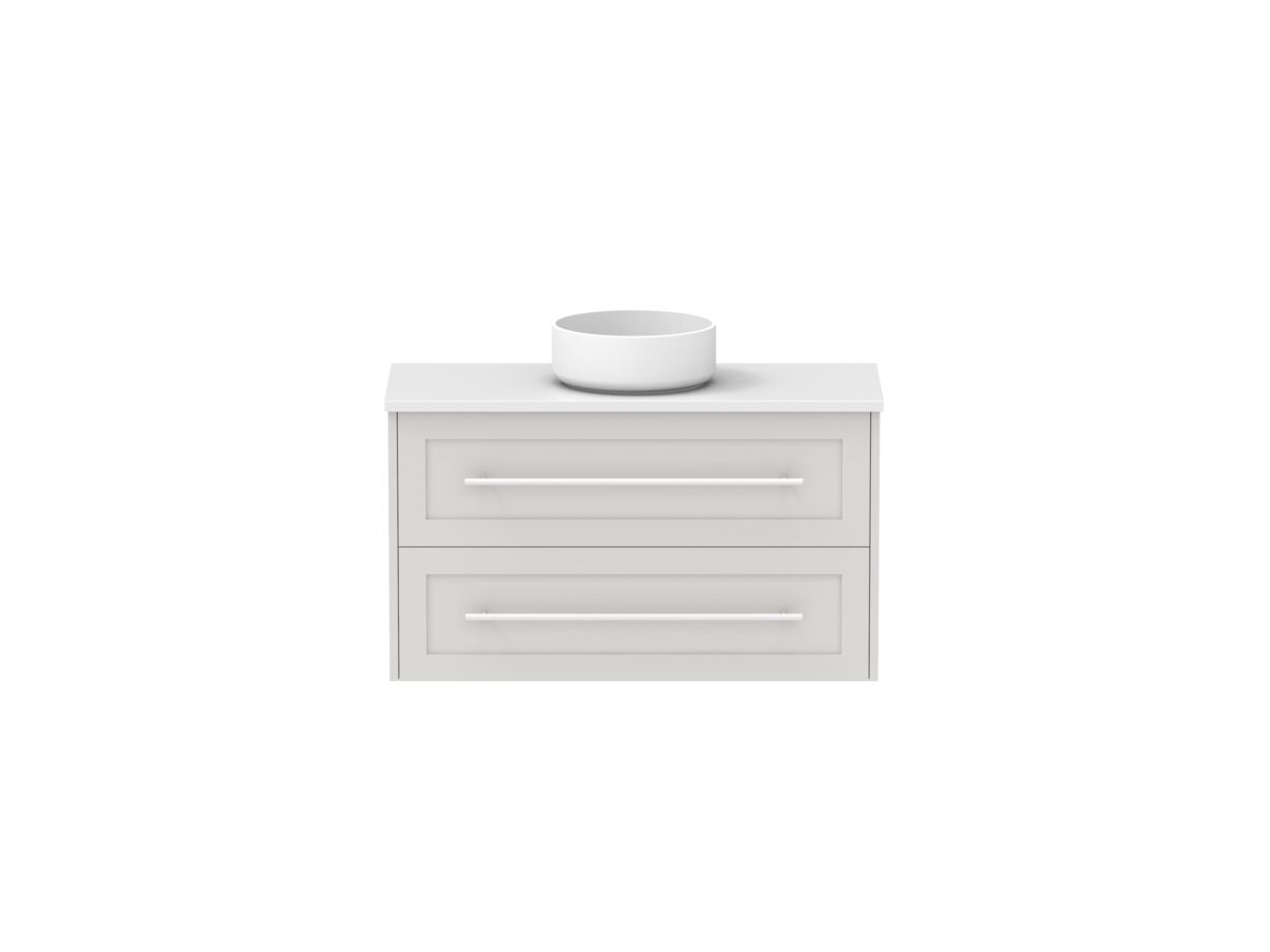 Hero - Kado Lux Ensuite All Drawer Twin 900mm Wall Hung Centre Basin 20mm Top